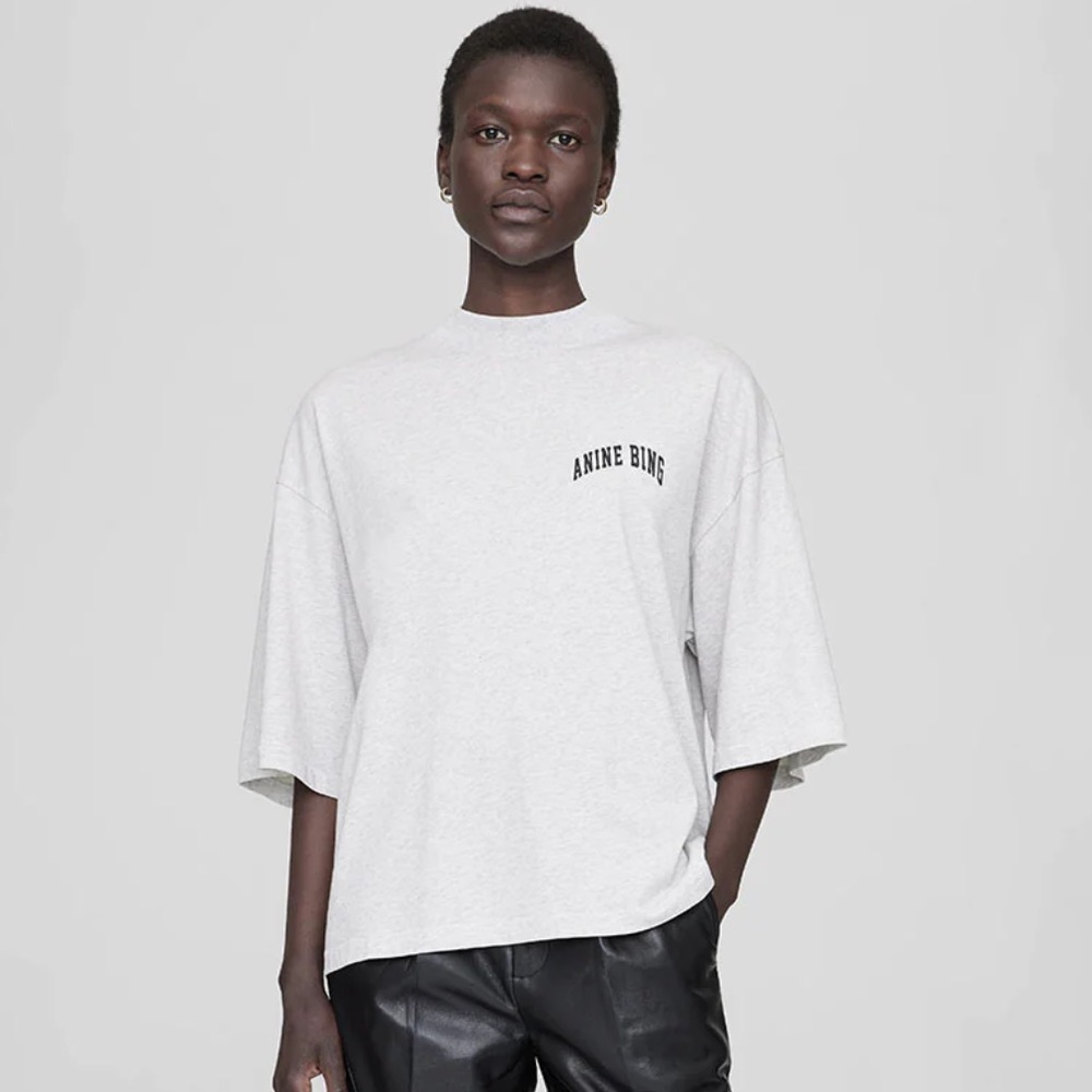 NWT Anine Bing Palmer Tee grey